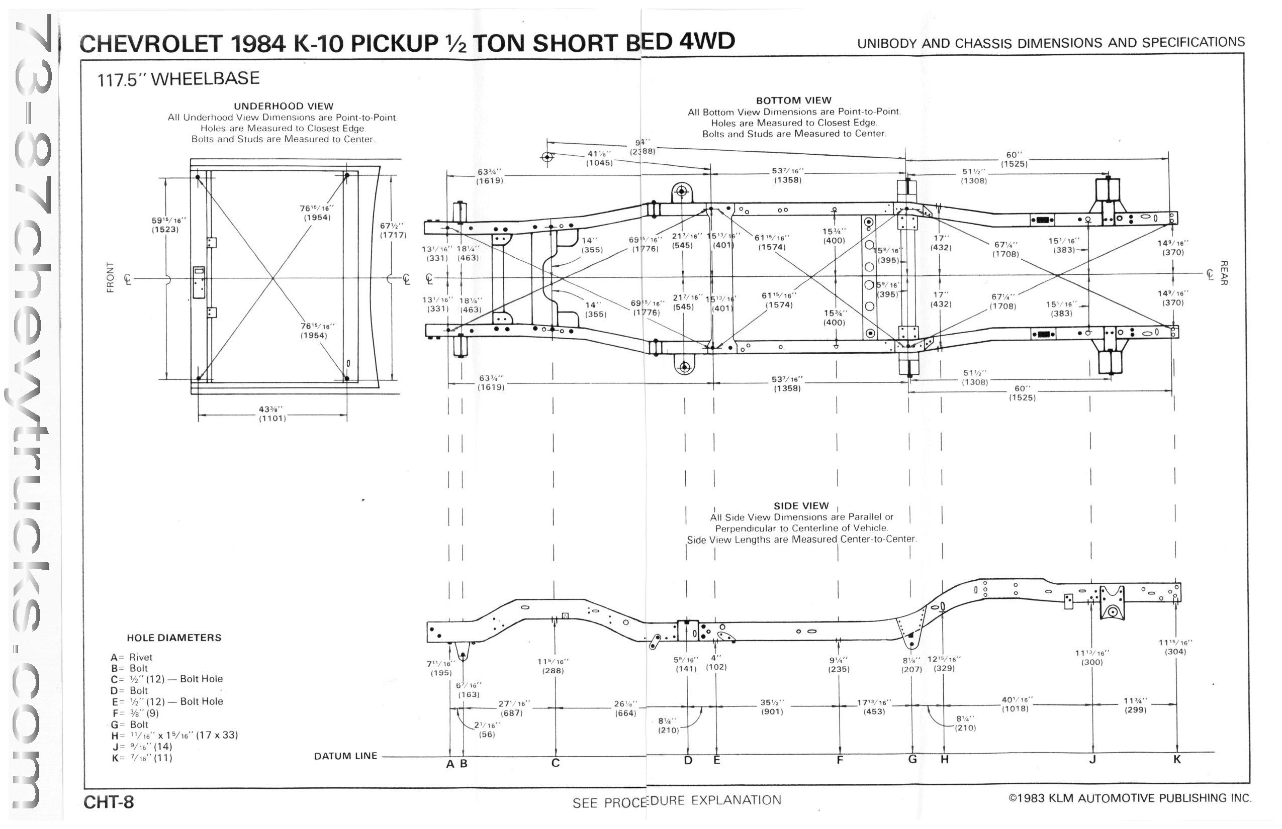 Chevrolet Truck Frame Dimensions