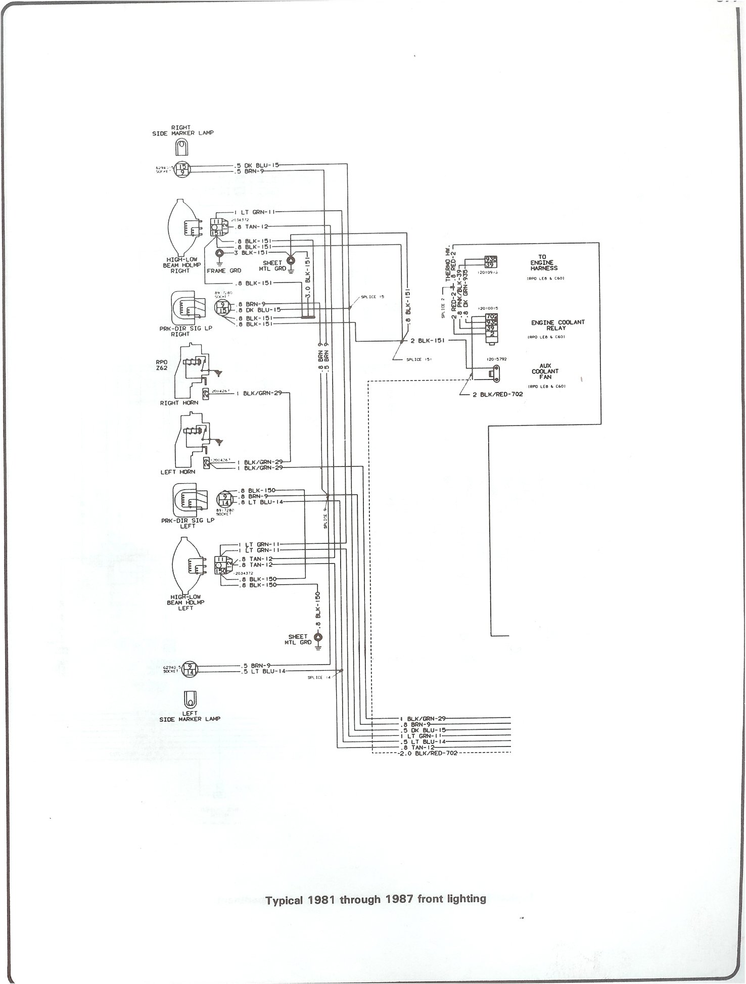 73 87 Chevy Truck Tail Light Wiring Diagram